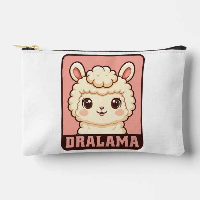 Pochette À Accessoires Conception d'illustration de lama mignon (Recto)