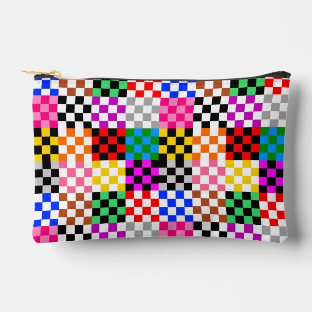 Pochette À Accessoires Conception du Motif de vérification de la mise en  (Recto)