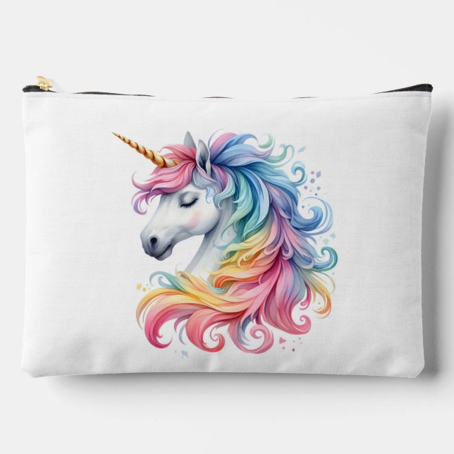 Pochette À Accessoires Conception Licorne Arc-en-ciel 3 (Recto)