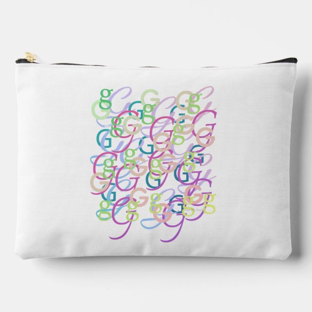 Pochette À Accessoires Confettis en forme de lettre "G" (Recto)