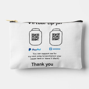 Pochette À Accessoires Conseil virtuel jar q r code argent don PayPal ven