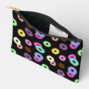 Pochette À Accessoires Cool amusant beignets colorés motif noir