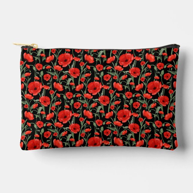 Pochette À Accessoires Coquelicots rouges (Recto)