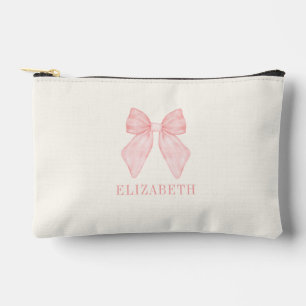Pochette À Accessoires Coquette à mâchoire rose personnalisée