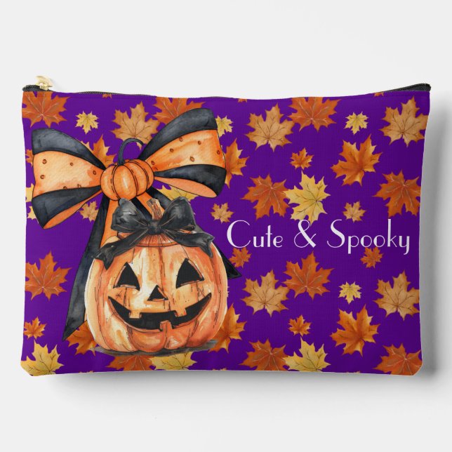 Pochette À Accessoires Coquette Pumpkin Fall/Halloween Cute  (Recto)