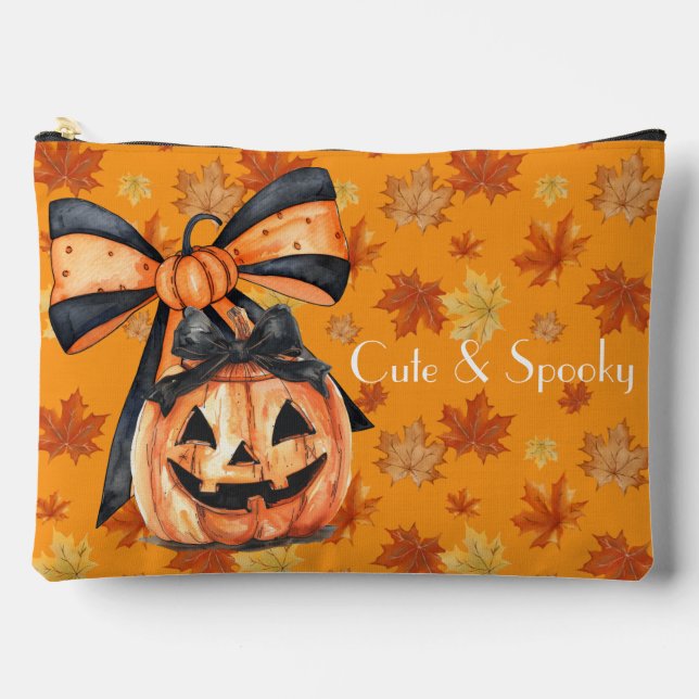 Pochette À Accessoires Coquette Pumpkin Fall/Halloween Cute  (Recto)