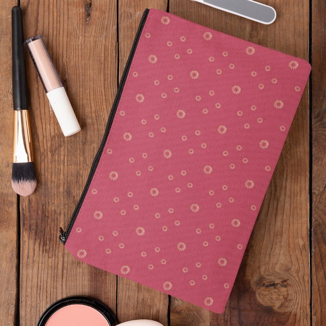 Pochette À Accessoires Corail | Soleil Zinnia Doré (Créateur téléchargé)