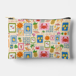 Pochette À Accessoires Côte Amalfitaine Été Motif Méditerranéen 
