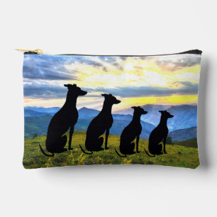 Pochette À Accessoires Coucher de soleil avec Greyhound