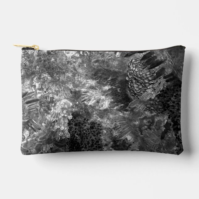Pochette À Accessoires Couches de cristaux gris (Recto)