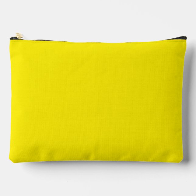 Pochette À Accessoires Couleur uni jaune canari (Recto)