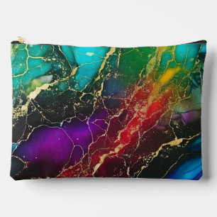 Pochette À Accessoires Couleurs arc-en-ciel Peinture à l'encre d'alcool