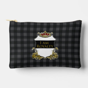 Pochette À Accessoires Couronne Royale de Luxe Crête Bouclier Or Royal