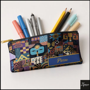 Pochette À Accessoires Courtepièce de style folklorique terne en patchwor