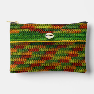 Pochette À Accessoires Cowrie Shell Couleurs d'automne Artiste Crochet Im