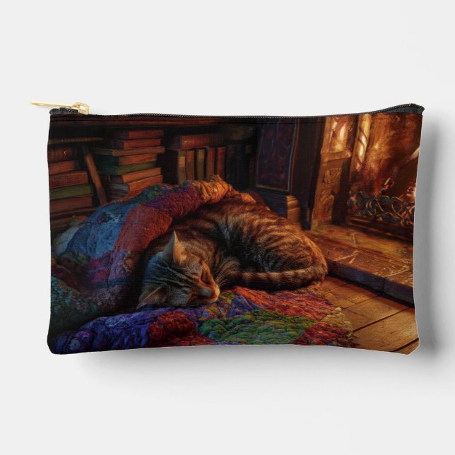 Pochette À Accessoires Cozy Cabin Cat Nap Scene Pouch (Recto)