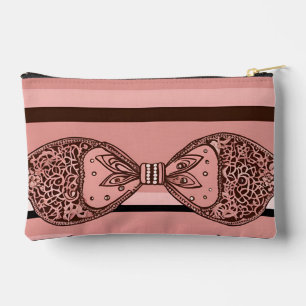 Pochette À Accessoires Cravates de la mâchoire dans l'art de l'IA rose