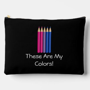 Pochette À Accessoires Crayons de fierté bisexuelle 