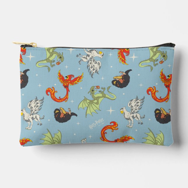 Pochette À Accessoires Créatures Magiques Motif Vintage (Recto)