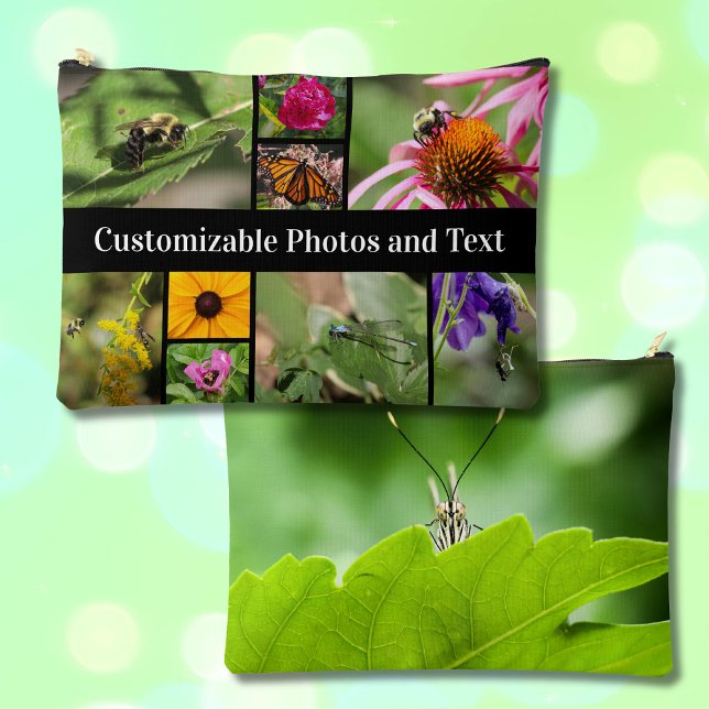 Pochette À Accessoires Créez votre propre photo Collage Fête des mères (Créateur téléchargé)