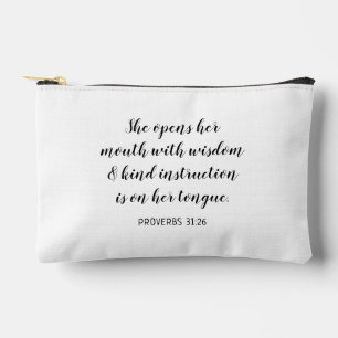 Pochette À Accessoires Créez votre propre texte biblique de calligraphie