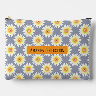 Pochette À Accessoires Custom modern girly floral bright purple chic