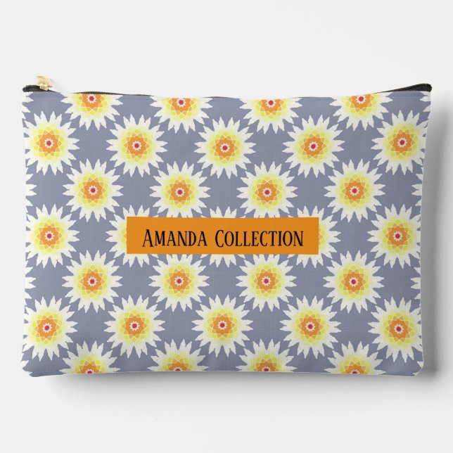 Pochette À Accessoires Custom modern girly floral bright purple chic (Recto)