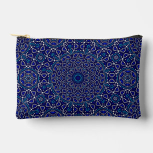 Pochette À Accessoires Cute Blue Dot Art Mandala Motif