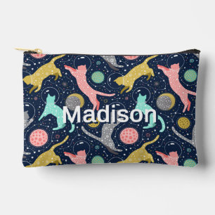Pochette À Accessoires Cute Céleste Mystical Space Chats Personnalisés