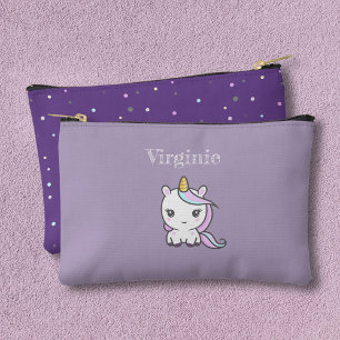 Pochette À Accessoires Cute Unicorne Purple Zipped Pouch