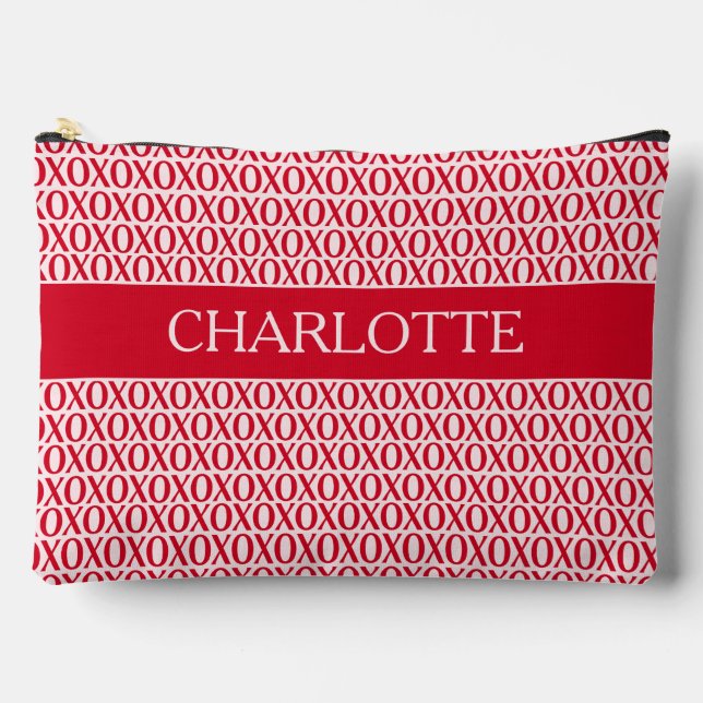 Pochette À Accessoires Cute Valentine Day XOXO Red And Pink (Recto)