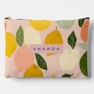 Pochette À Accessoires Cuve de citron solaire personnalisée sur un doux b