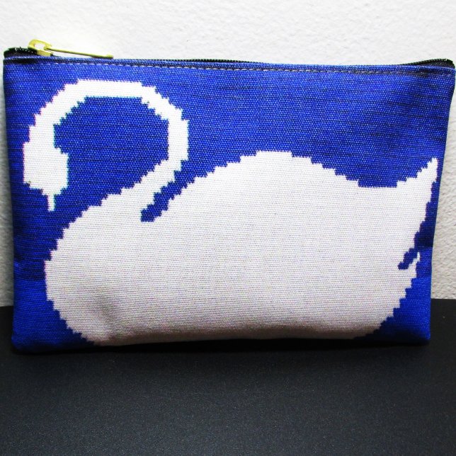 Pochette À Accessoires Cygne Blanc En Cool Bleu Lac Artisan Crochet Impri (Créateur téléchargé)