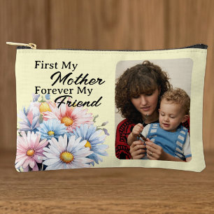 Pochette À Accessoires D'abord ma mère 1 photo fleurs de gerbera jaunes