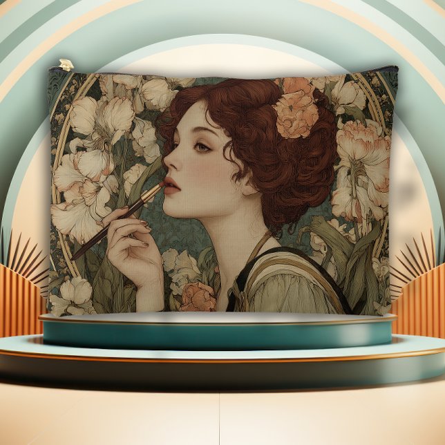 Pochette À Accessoires Dame des Lys Art Nouveau (Créateur téléchargé)