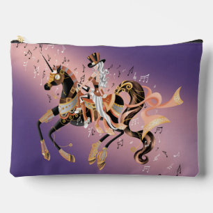 Pochette À Accessoires Dame Steampunk et Cheval Mécanique