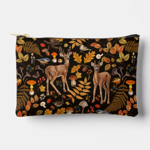 Pochette À Accessoires Dans les bois / Cerf d'automne sur noir