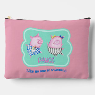 Pochette À Accessoires Danse comme personne ne regarde de joyeux cochons