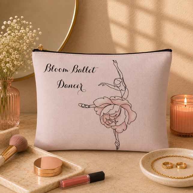 Pochette À Accessoires Danseuse de ballet Bloom avec une touche florale  (Créateur téléchargé)
