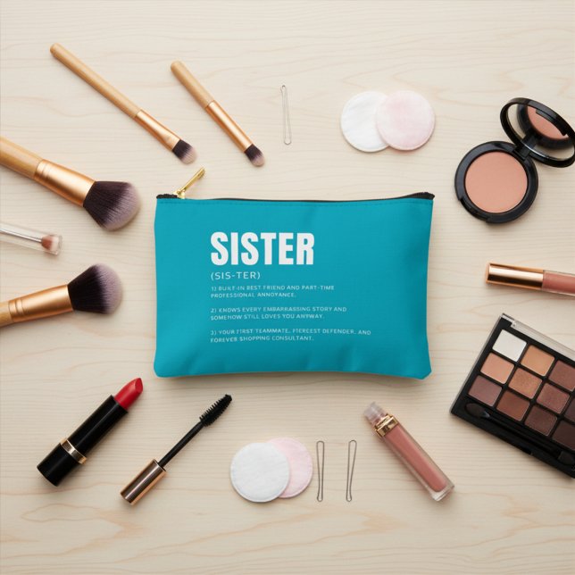 Pochette À Accessoires Définition de sœur drôle et sincère (Créateur téléchargé)