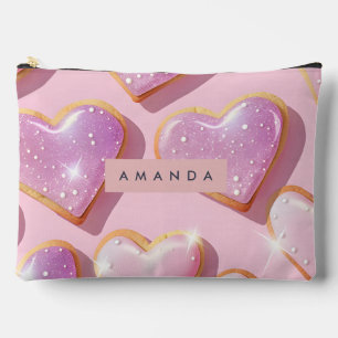 Pochette À Accessoires Délice de cookie en forme de cœur pétillant person
