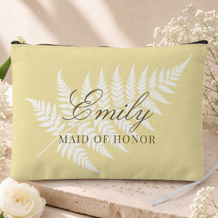 Pochette À Accessoires Demoiselle d'Honneur Beurre Jaune Blanc Fougère Gr