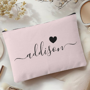 Pochette À Accessoires Demoiselle d'honneur écriture moderne rose blush c