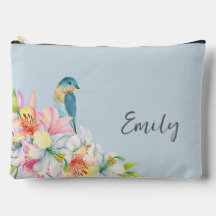 Demoiselle d'honneur florale bleue aquarelle orien