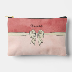 Pochette À Accessoires Demoiselles d'honneur Rose Moderne et Crème
