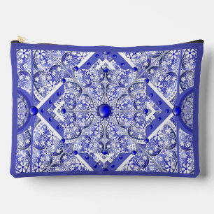 Pochette À Accessoires Dentelle en céramique Bleu de Grèce