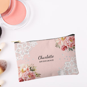 Pochette À Accessoires Dentelle rose de Bridesmaid