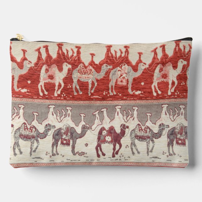 Pochette À Accessoires Desert Camels Caravan Art (Recto)