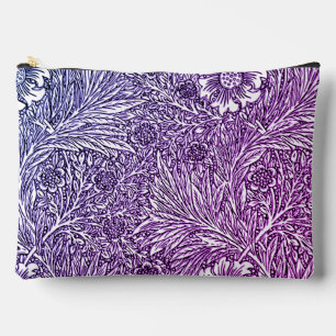 Pochette À Accessoires Design floral complexe dans les tons violets et bl