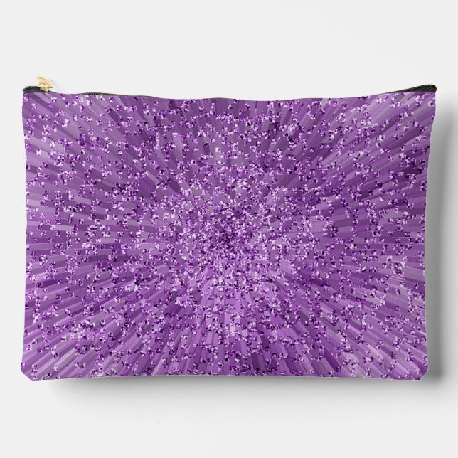 Pochette À Accessoires Design moderne et chic en violet avec effet paille (Recto)